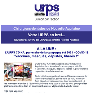 Newsletter URPS CD NA – Août 2021